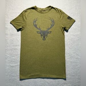 Bucked Up Green Flag T-Shirt Men’s Small Cotton Blend
